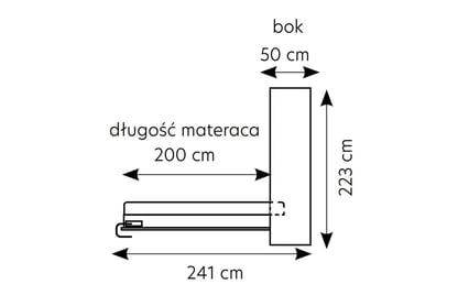 Canapea extensibilă verticală Genius 120x200 - stejar uleiat Polkotapczan pionowy Genius 120x200 - stejar olejowany