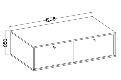 TV stolek závěsná Lotina IV 2K - 120 cm - béžová Pískový Skříňka RTV závěsná Lotina IV 2K - 120 cm - béžová Pískový