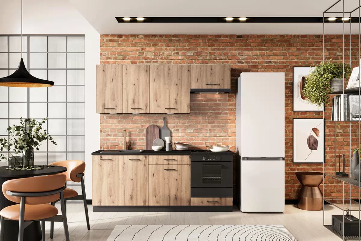 Čelo na umývačku riadu 60 cm Anika 60PO s odkrytým panelom – dub artisan Predná časť do umývačky 60cm s odkrytým panelom Anika 60 PO - Dub artisan