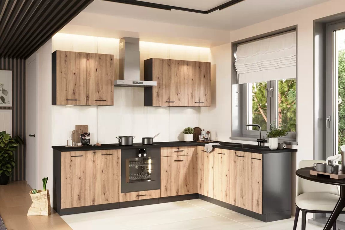 Čelo na umývačku riadu 60 cm Anika 60PO s odkrytým panelom – dub artisan Predná časť do umývačky 60cm s odkrytým panelom Anika 60 PO - Dub artisan