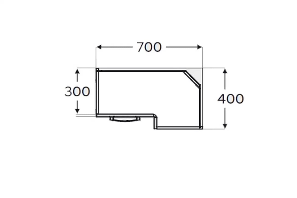 Skříňka kuchyňská závěsná Kammono F11 WRP70x40/100 rohová jednodveřová Skříňka kuchyňská závěsná Kammono F11 WRP70x40/100 rohová jednodveřová