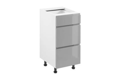 Dulap de bucătărie de bază Aspen D40S3 cu sertare – gri lucios