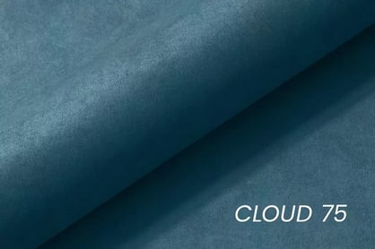Klubové kreslo PRL - modrý zamat Cloud 75 s ľahkým čistením / jelšové nožičky Kreslo Klubový PRL - Modrý welwet ľahkočistiaci Cloud 75 / Jelša
