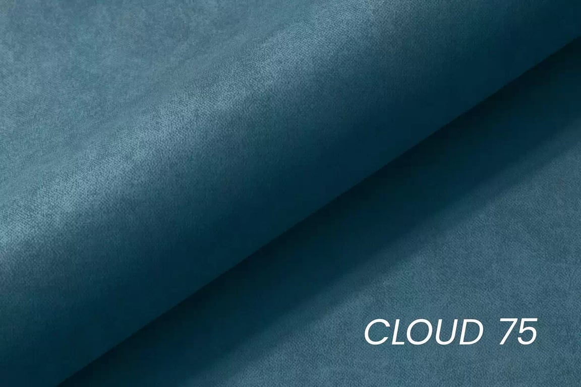 Klubové kreslo PRL - modrý zamat Cloud 75 s ľahkým čistením / jelšové nožičky Kreslo Klubový PRL - Modrý welwet ľahkočistiaci Cloud 75 / Jelša