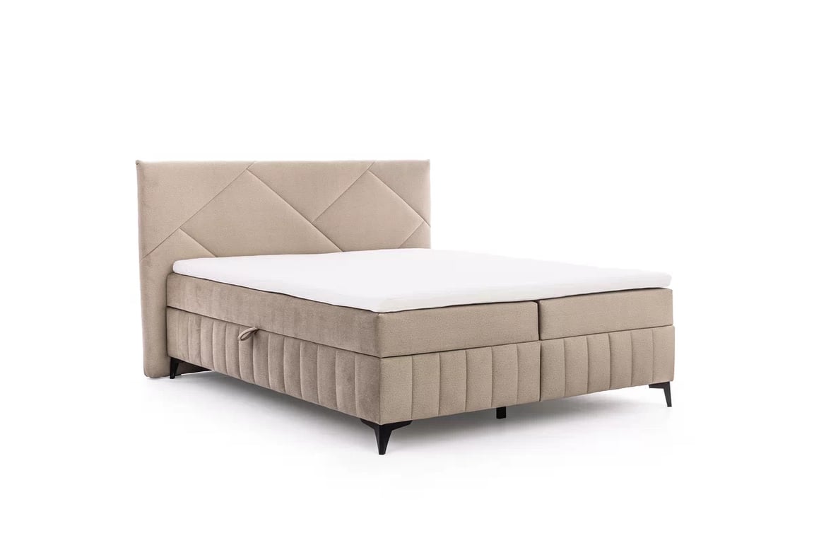 Postel boxspring s úložným prostorem Wasil 180x200 - béžová Element 6 Postel boxspring Wasil 180x200 s úložním prostorem - béžová samet hydrofobní  Element 6 