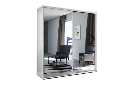 Skříň Trofi 230x215 cm s posuvnými dveřmi - bílá