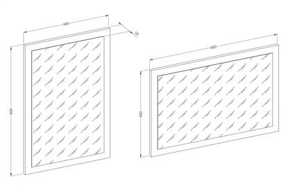 Gramon tükör 40 cm - kasmír / fekete Lustro Gramon 40 cm - kasmír / fekete