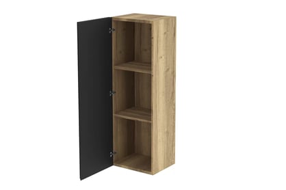 Set mobilier pentru living Loftia II - stejar artisan / negru mat / cadru negru Mebloscianka Loftia II - stejar artizanal / negru mat / negru stelaz