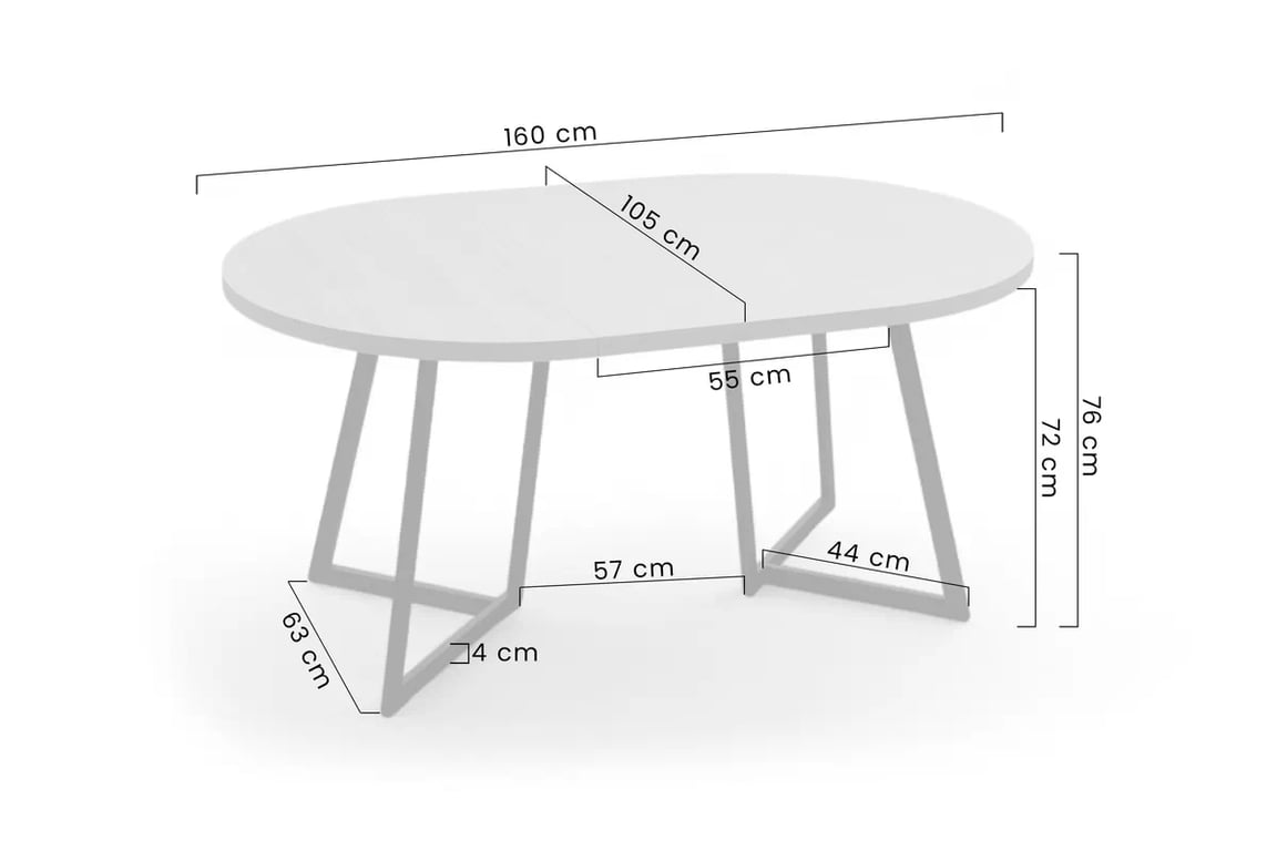 Masă extensibilă Cedrus Linear 105/160 cm stil loft Stol Cedrus 105/160 cm mansardă rozkladany