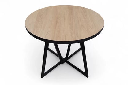 Masă extensibilă Cedrus 105/160 cm stil loft - stejar hikora / negru Stol Cedrus 105/160 cm mansardă rozkladany - stejar hikora / negru