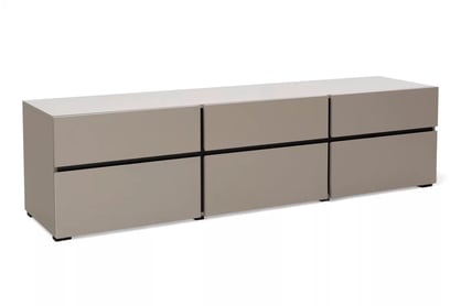 skříňka RTV Gramon 180 cm se zásuvkami - congo / černá - Omezená nabídka z expozice