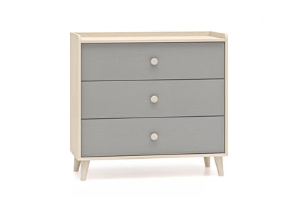 Komoda dziecieca Marla 90 cm so zásuvkami - piasek pustyni / šedý pallad - Limitovaná ponuka expozície