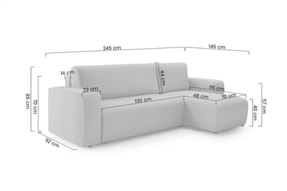 Colțar extensibil Avia Mini universal - maro catifea reiată Lincoln 17 Naroznik Avia Mini z funkcja de dormit uniwersalny prawo/stânga - maro catifea Lincoln 17
