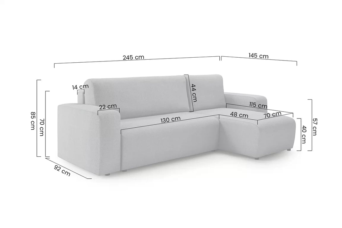 Colțar extensibil Avia Mini universal - maro catifea reiată Lincoln 17 Naroznik Avia Mini z funkcja de dormit uniwersalny prawo/stânga - maro catifea Lincoln 17