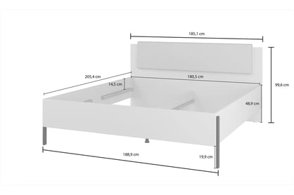 Jukon ágy 180x200 cm ágyneműtartós - kasmír / fekete lábak Lozko Jukon 180 x 200 tárolokkal - kasmír / fekete Lábak