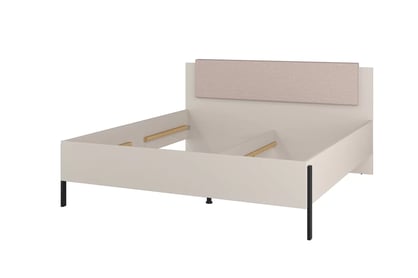 Pat Jukon 180x200 cu ladă de depozitare - cașmir / picioare negre