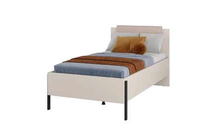 Jukon ágy 100x200 cm ágyneműtartós - kasmír / fekete lábak Lozko Jukon 100 x 200 tárolokkal - kasmír / fekete Lábak