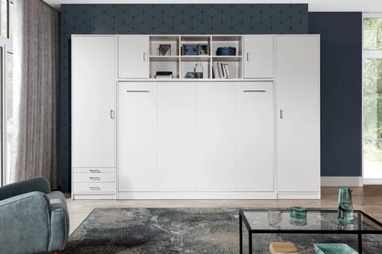 Pat rabatabil Basic orizontal 140x200  - alb mat sklápěcí postel new elegnace 