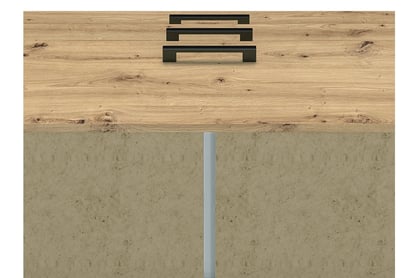 Klarso 12 kétajtós komód, három fiókkal - 138 cm Komód stojící