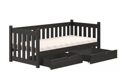 Pat copii cu sertare Swen 70x140 - negru