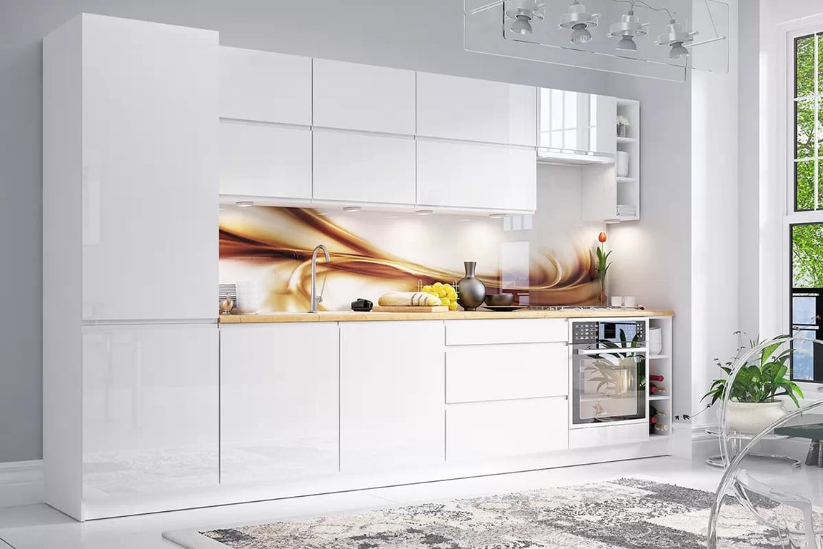 Coloană bucătărie Aspen D60ZL pentru frigider încorporabil – alb lucios colecție mobilier kuchennych Aspen - alb luciu 