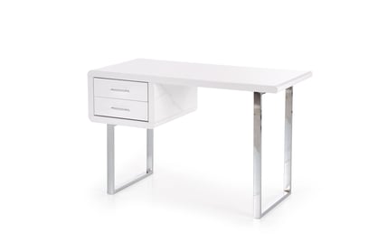 B30 íróasztal fiókokkal 120 cm - fehér / króm