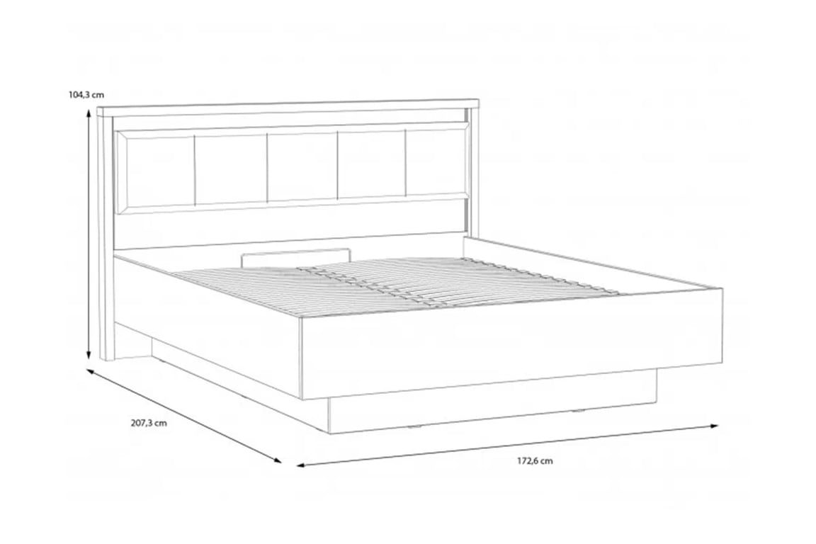 Manželská posteľ s úložným priestorom Hayato 160x200 - alpský smrek Posteľ do spálne s úložným priestorom Hayato 160x200 - swierk alpejski 