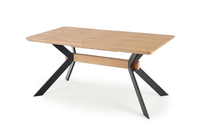 Masă pliabilă BACARDI 160-220 cm - stejar natural / negru