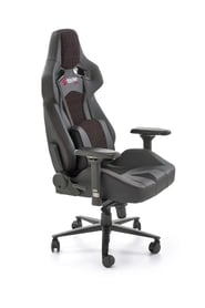 Ergonomické kancelárske kreslo Domik otočné - tmavosivá látka / čierne detaily
