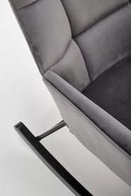 Fotoliu balansoar Zalito - catifea gri bazalto Houpací Fotoliu  popel (1p=1szt)
