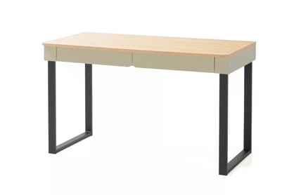 psací stůl Azalio 125 cm se zásuvkami - eukaliptus / dub baltic dune