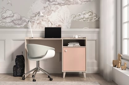 Birou Marla 120 cm - nisip deșert / roz millennial birou de scris Marla 120 cm - piasek pustyni / millenial pink