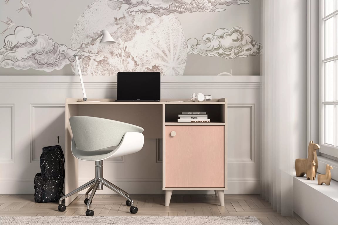 Birou Marla 120 cm - nisip deșert / roz millennial birou de scris Marla 120 cm - piasek pustyni / millenial pink