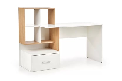 Birou tineret Sorsa 149 cm - stejar auriu / alb