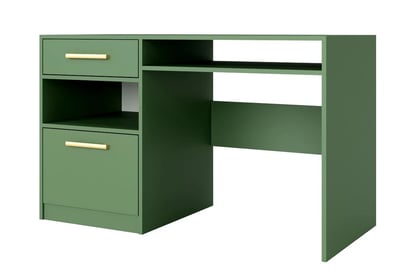 Birou modern Bali 125 cm - verde sticlă