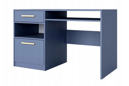 Birou modern Bali 125 cm - albastru stins