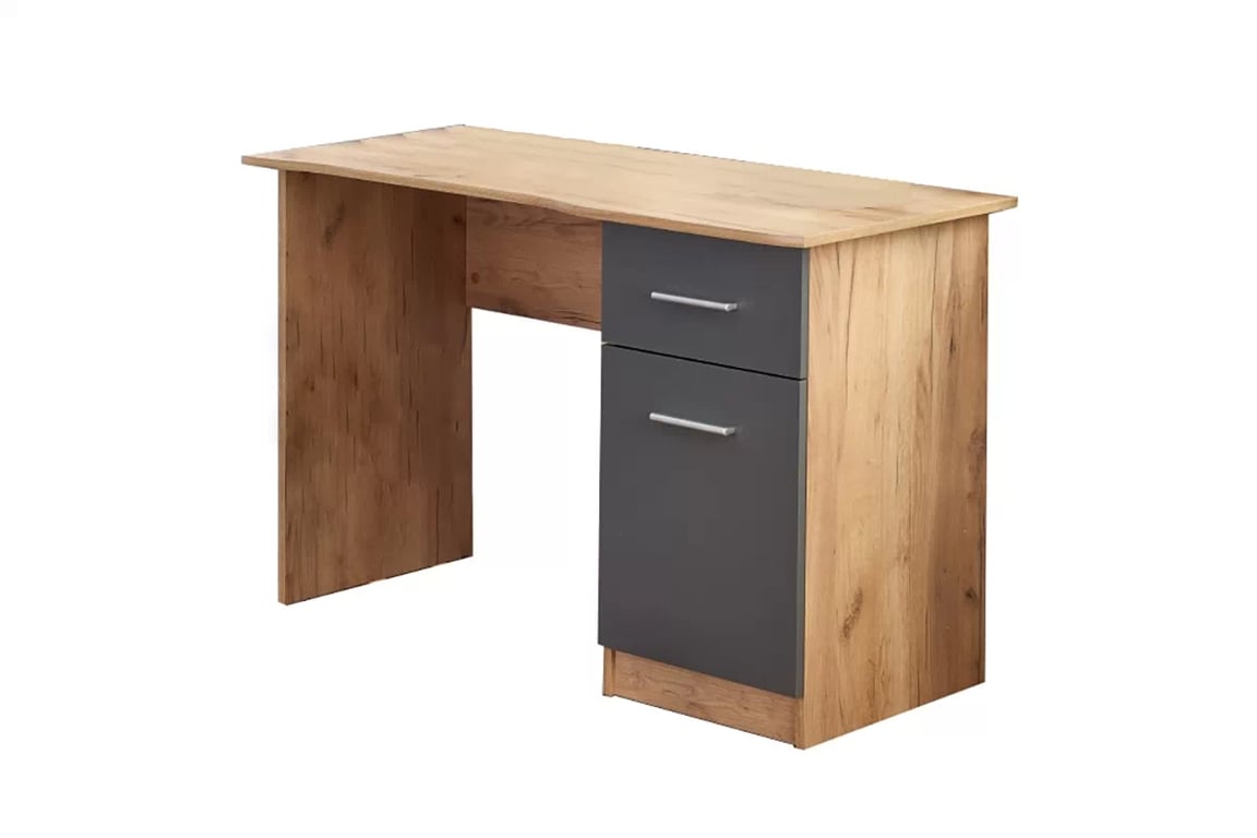 Birou cu sertar Elmo 120 cm - stejar wotan / antracit Psací stůl do camere mlodziezowego