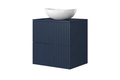 Blat Nicole 60 cm - MDF albastru marin Blat Nicole 60 cm - MDF albastru marin - Chiuvetă perete Albastru marin