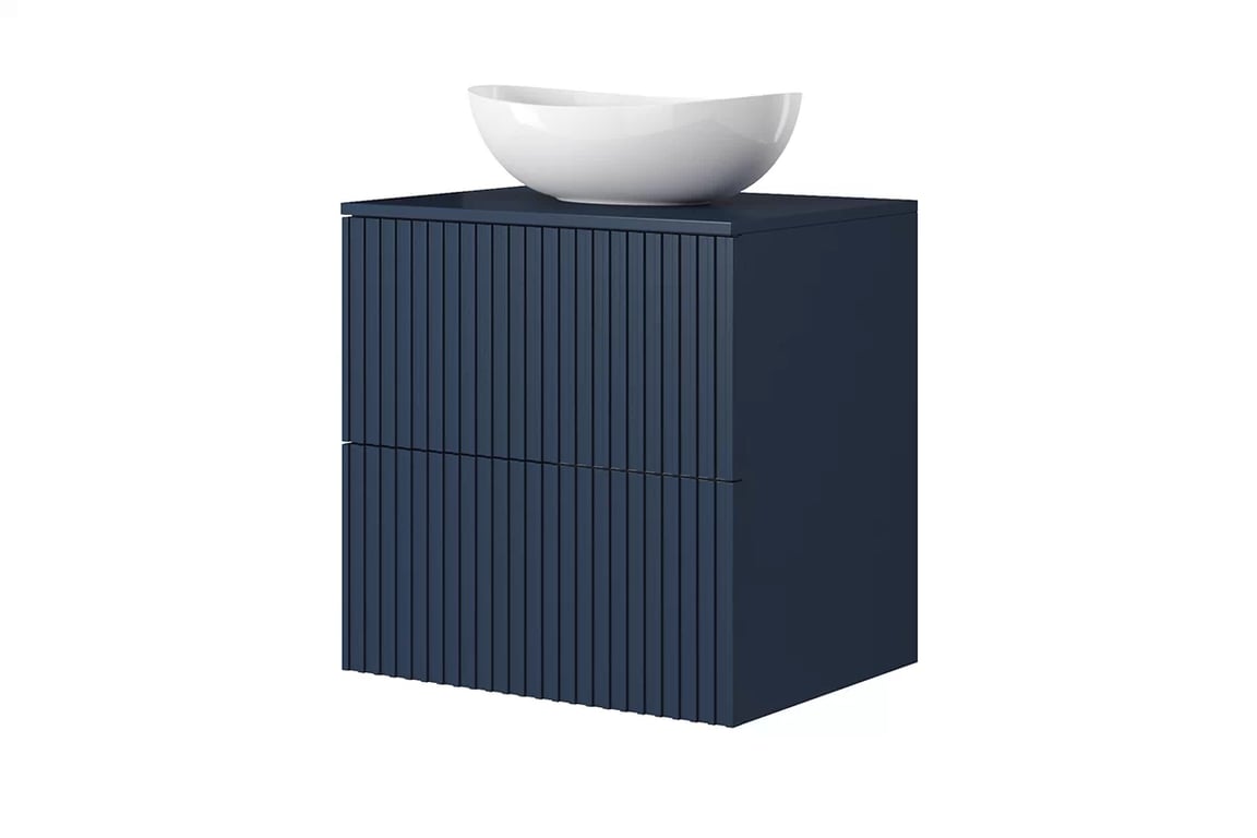 Blat Nicole 60 cm - MDF albastru marin Blat Nicole 60 cm - MDF albastru marin - Chiuvetă perete Albastru marin