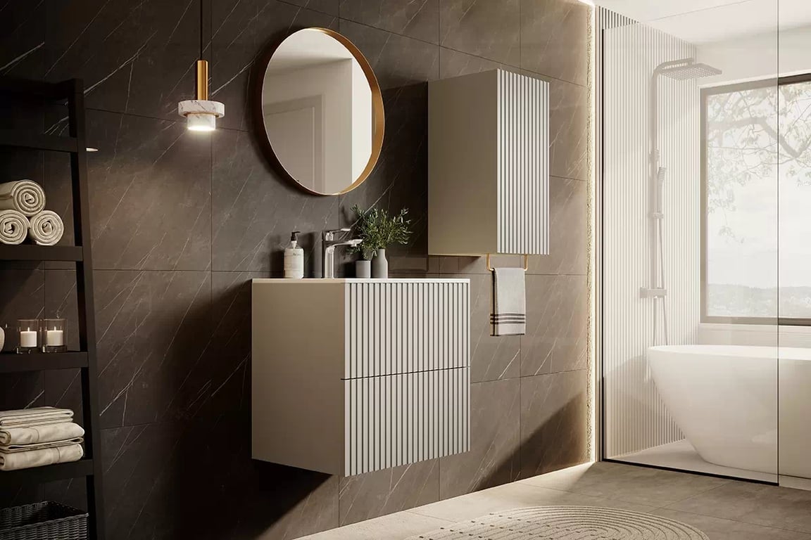 Blat Nicole 60 cm - MDF cașmir Blat Nicole 60 cm - MDF cașmir - dimensiuni