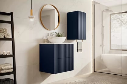 Nicole 70 cm fürdőszoba faliszekrény - sötétkék MDF Nicole 70 cm fürdőszoba faliszekrény - sötétkék MDF - elrendezés