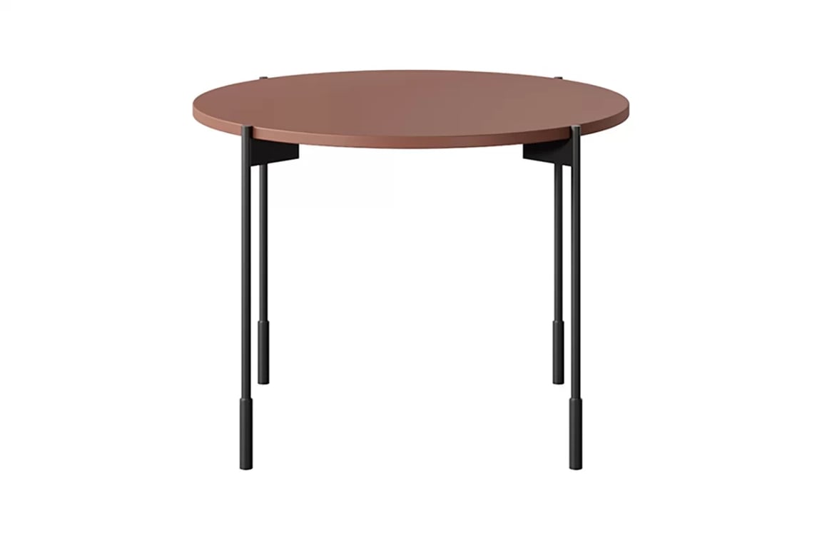 Masă de cafea rotundă Sonatia 60 - burgundy Masă de cafea Sonatia rotundă 60 cm - burgundy - lateral