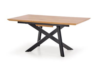 Masă pliabilă CAPITAL 160-200 cm - stejar galben/ negru