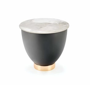 CECILIA_S Masă de cafea alb mramor / gri / galben
