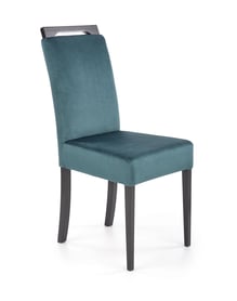 Scaun tapițat CLARION 2 negru / tap.: MONOLITH 37 (t. Verde)