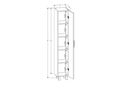 Koupelnová skříňka regál Mindel 30 cm - Bílý Skříňka lazienkowa regál Mindel 30 cm - Bílý 