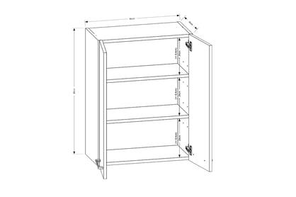 Koupelnová skříňka závěsná Mindel 60 cm - Podstavec craft / Černý Skříňka lazienkowa závěsná Mindel 60 cm - Podstavec craft / Černý