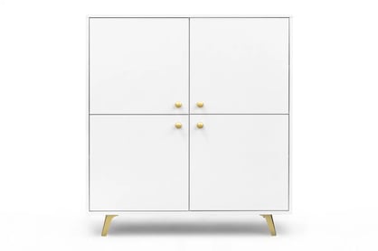 Comodă cu 4 uși Siena D4 100 cm - alb