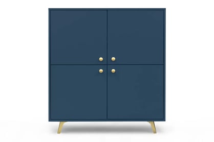 Comodă cu 4 uși Siena 100 cm - albastru regal