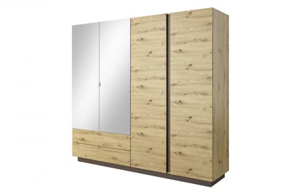 négyajtos ruhásszekrény Arcano 220 cm - kézműves-tölgy/grafitszürke
